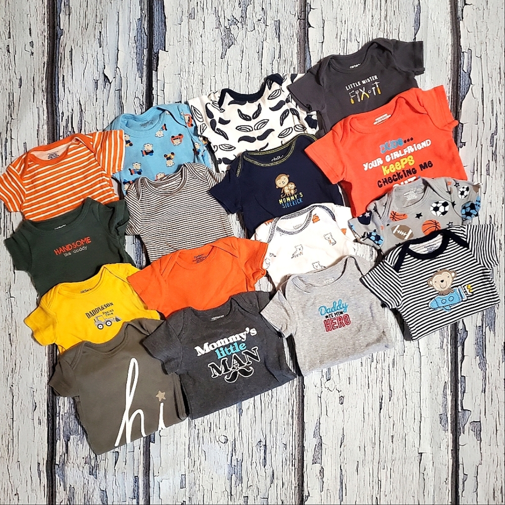CARTERS GERBER Bodysuits Size Newborn NB   16 Bodysuits